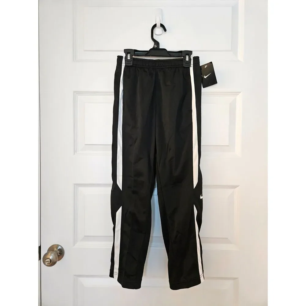 Nike Boys Medium Track Pant Black White NWT